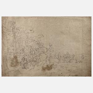 nach Philips Wouwerman, Beim Hufschmied