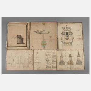 Konvolut Bauzeichnungen St. Georgen Glaucha