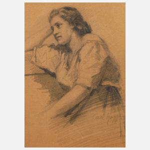 Prof. Carl Hoff, Mädchenbildnis