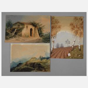 Hermann Kraemer, Konvolut Aquarelle