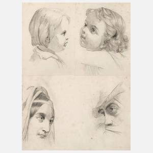 Drei Portraitzeichnungen