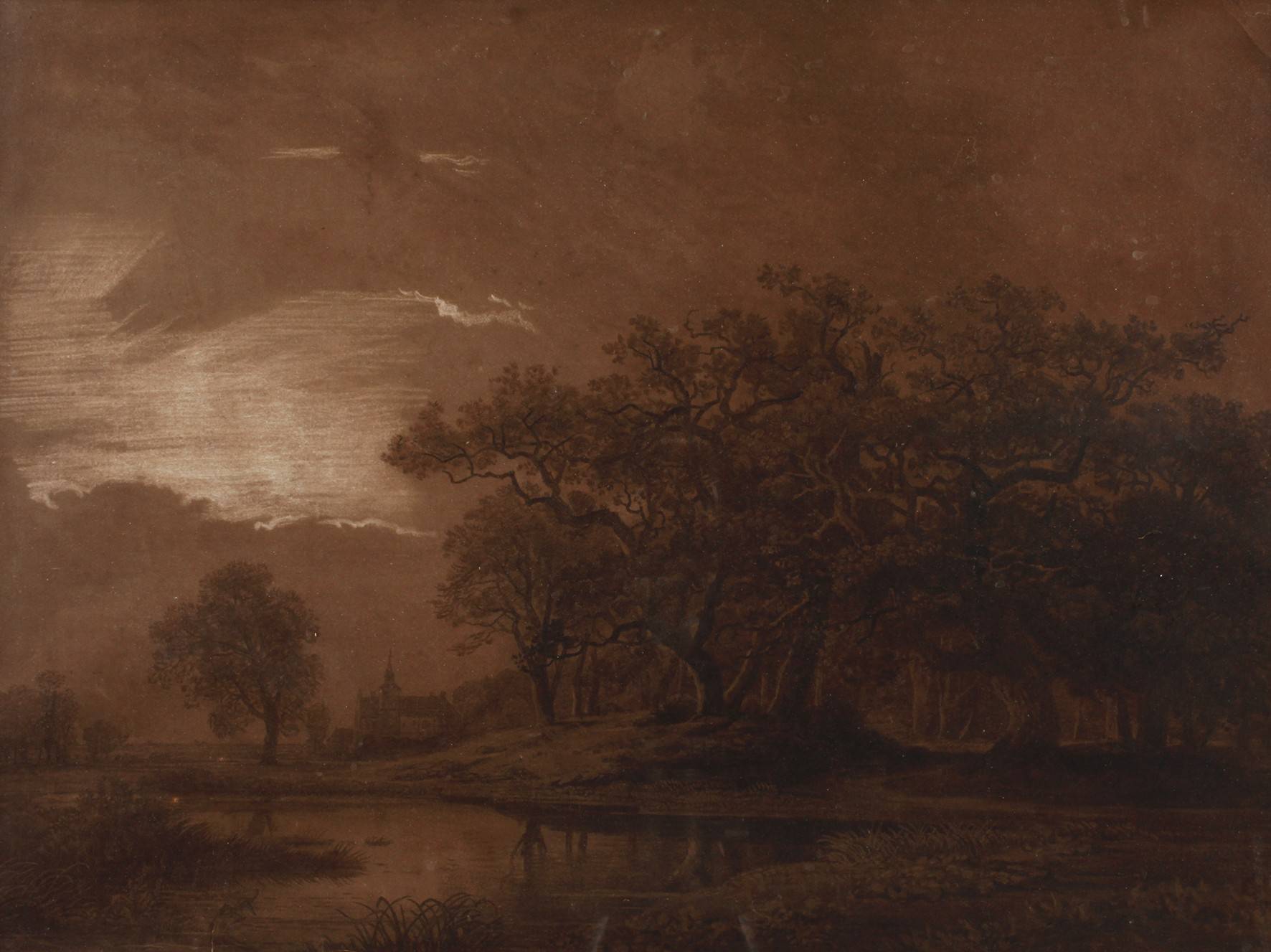 Nachtlandschaft mit See