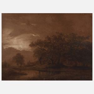 Nachtlandschaft mit See