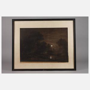 Parklandschaft im Vollmond