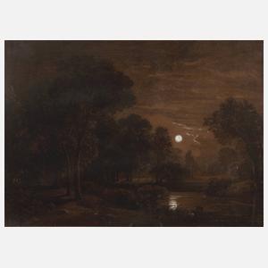 Parklandschaft im Vollmond