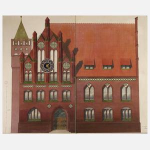 Neogotische Architekturzeichnung