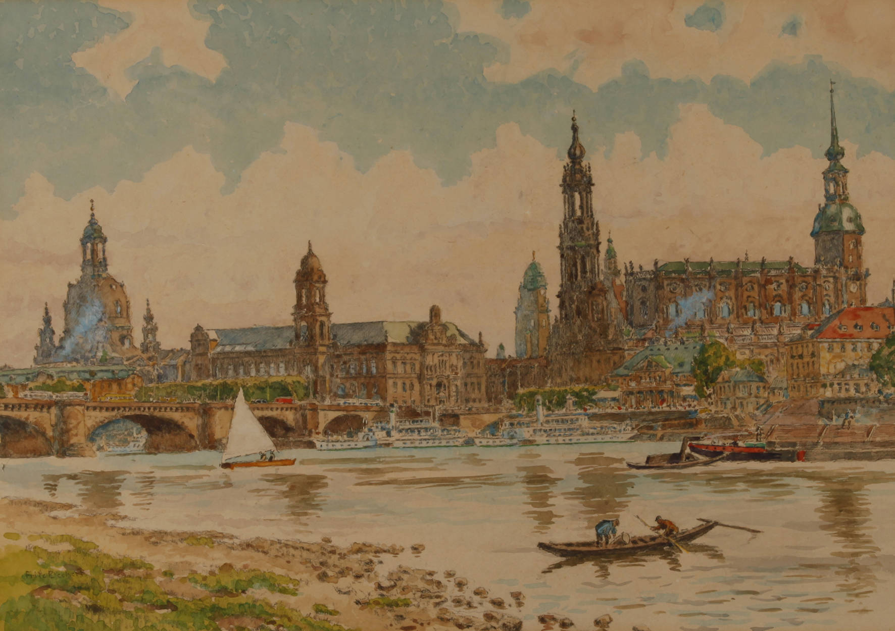 Prof. Fritz Beckert, Blick auf Dresden