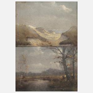 Garstin Cox, attr., Zwei Landschaften