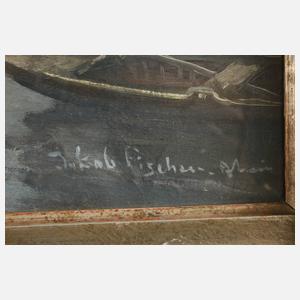 Jakob Fischer-Rhein, Boote am Ufer