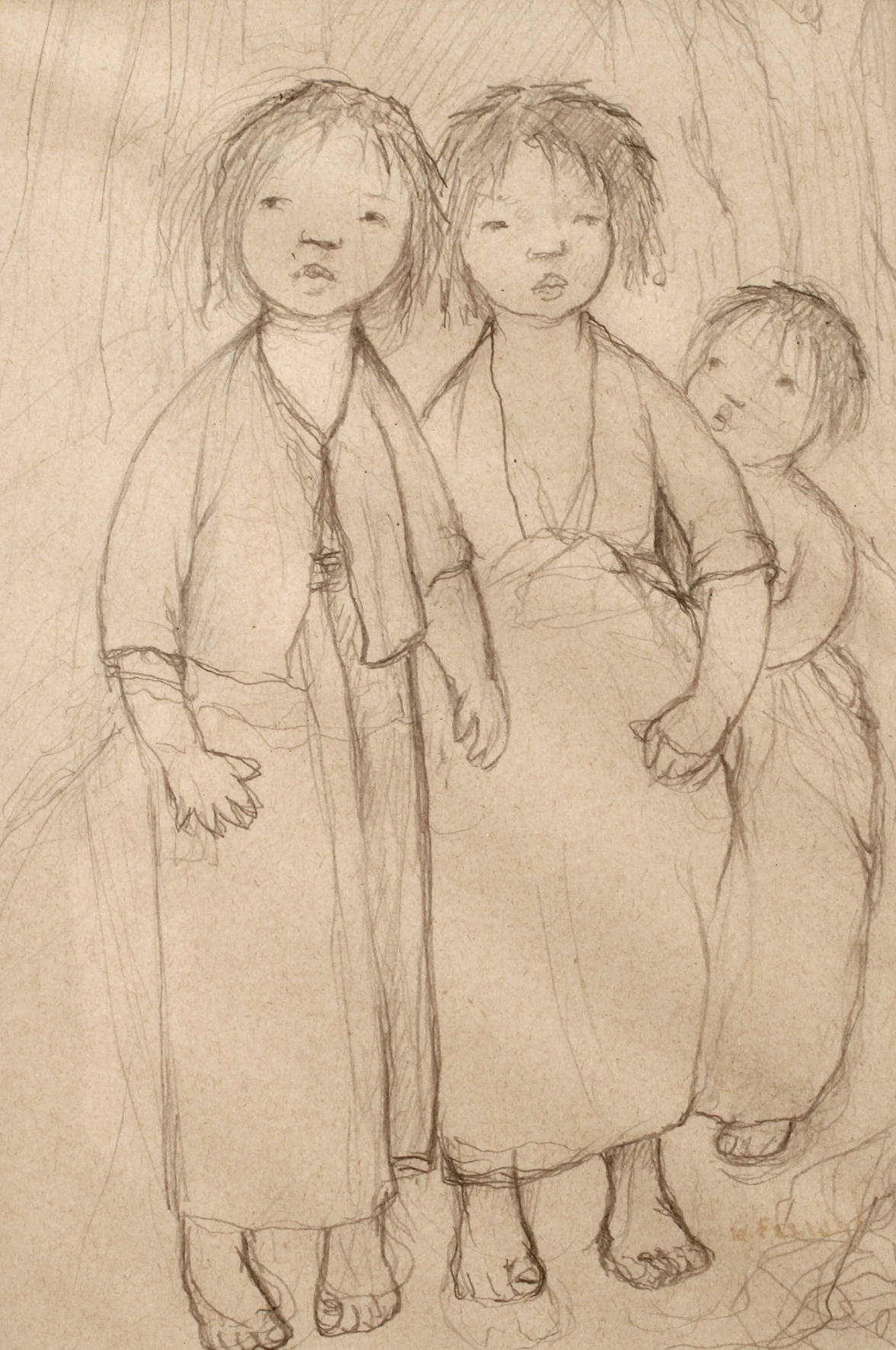 G. Furond, Stehende Kinder