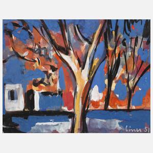 Carl Liner, junior, ”Bäume in Landschaft”