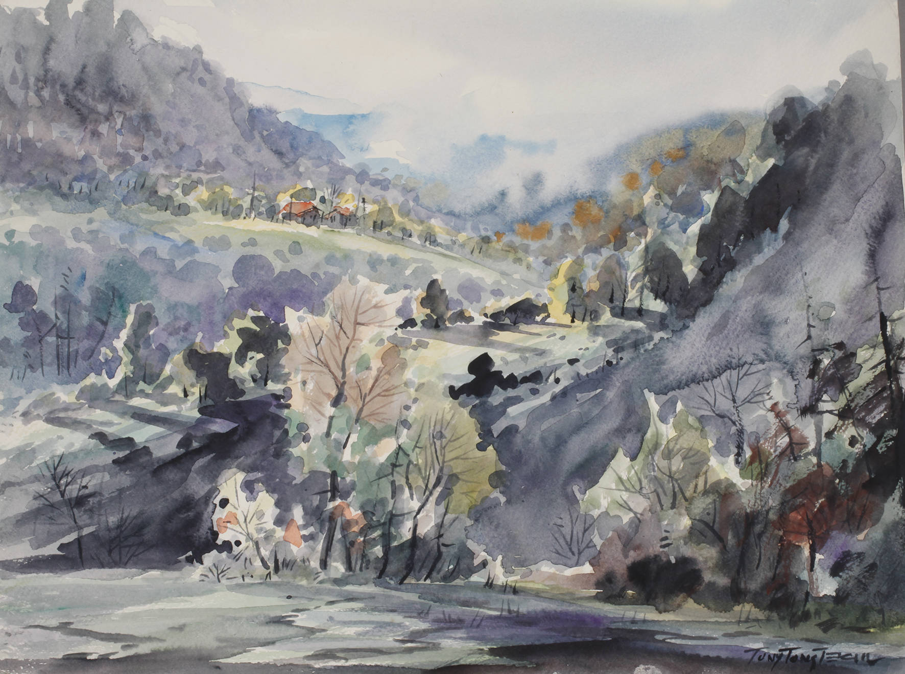 Tony Tongterm, Sonnige Herbstlandschaft