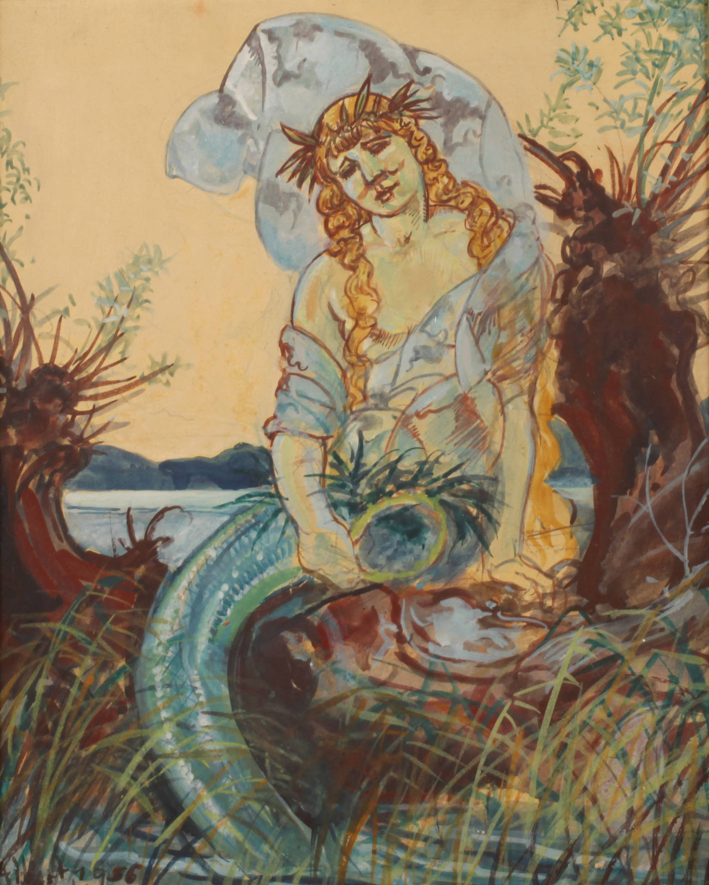 Albert Zahlbruckner, Najade am Seeufer