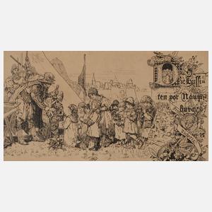 Carl Gehrts, attr., ”Die Hussiten vor Naumburg”