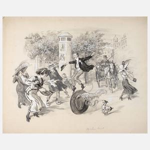 August von Meissl, Artist der Straße