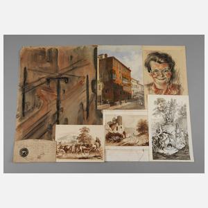 Konvolut Zeichnungen 19./20. Jh.