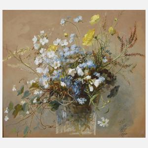 Eduard Braunsdorf, Wiesenblumen in Vase
