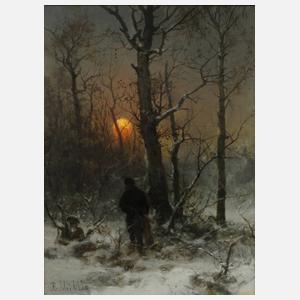 Bernhard Mühlig, Jäger im Winterwald