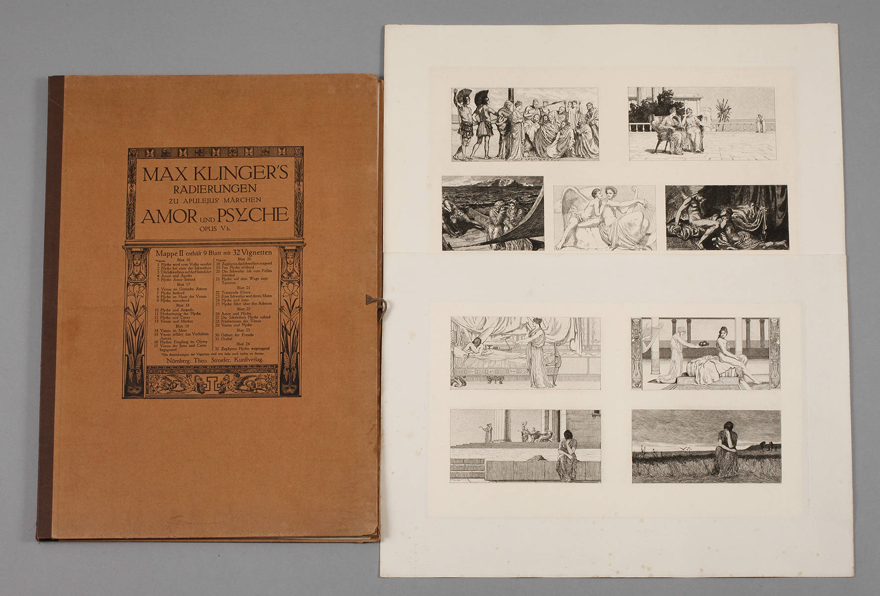 Prof. Max Klinger, Mappe ”Amor und Psyche”