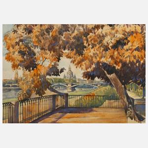 H. Loos, Dresdenansicht mit Frauenkirche