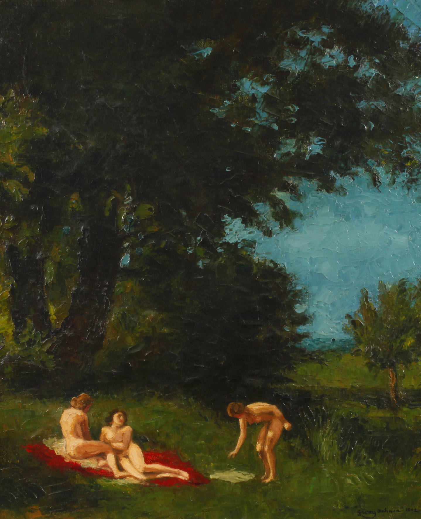 Pof. Georg Egmont Oehme, Akte am Waldrand