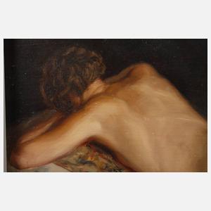 Curt Querner, attr., Liegender Damenakt