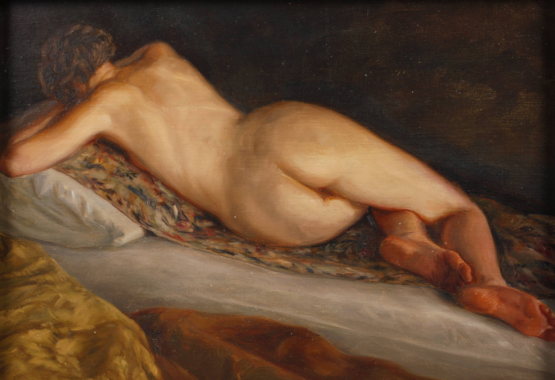 Curt Querner, attr., Liegender Damenakt