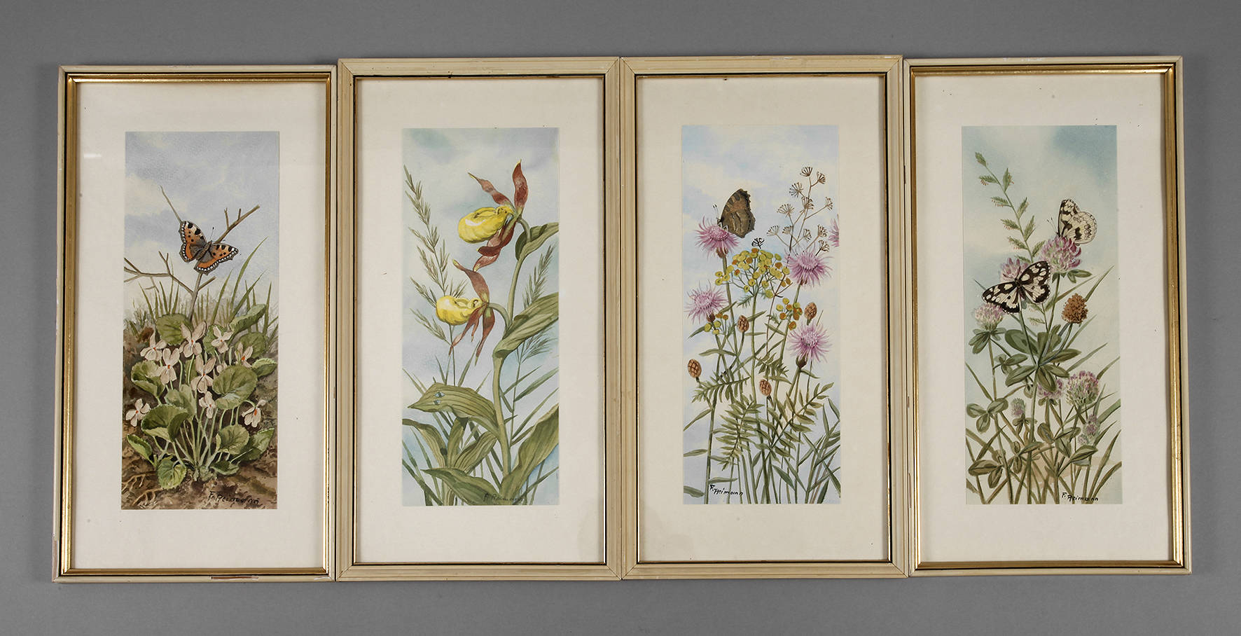 Friedrich Reimann, Vier Aquarelle