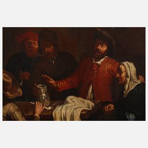 Gesellige Runde im Kücheninterieur