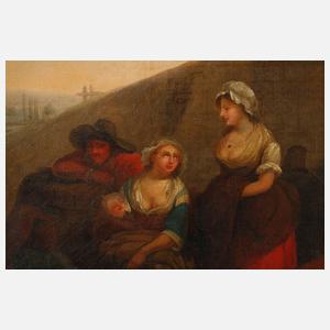 Rastende Hirten am Fluss