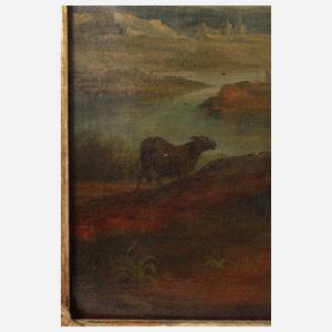 Rastende Hirten am Fluss