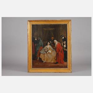 Karnevalsszene in der Art des Pietro de Longhi