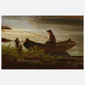 A. Burgatzki, Angler am Fluss