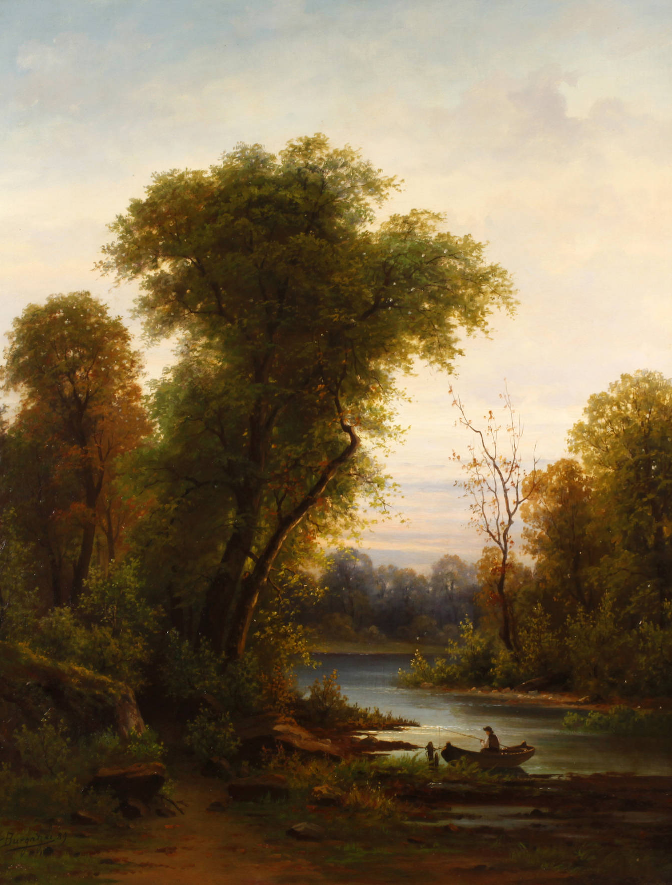 A. Burgatzki, Angler am Fluss