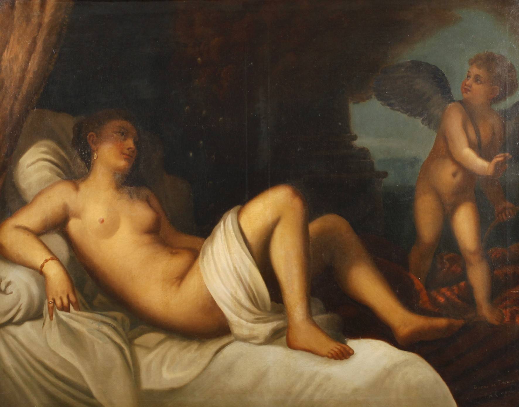 F. A. Ciappa, Neapolitanische Danaë nach Tizian