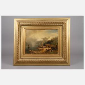 Hermann Ottomar Herzog, Fischerhütten im Fjord