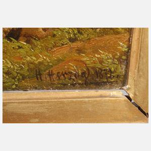 Hermann Ottomar Herzog, Fischerhütten im Fjord