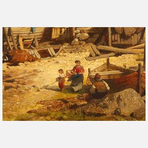 Hermann Ottomar Herzog, Fischerhütten im Fjord