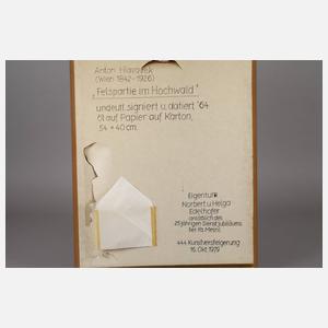 Prof. Anton Hlavacek, attr., Felspartie