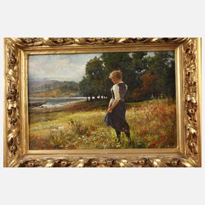 C. Laeisz, Mädchen am Teich