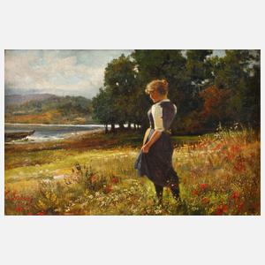 C. Laeisz, Mädchen am Teich