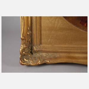 Anna Peters, Ovales Stillleben mit Nelken