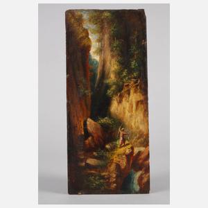 Der Angler in der Schlucht