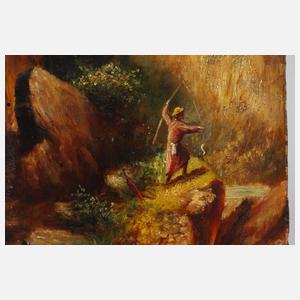 Der Angler in der Schlucht