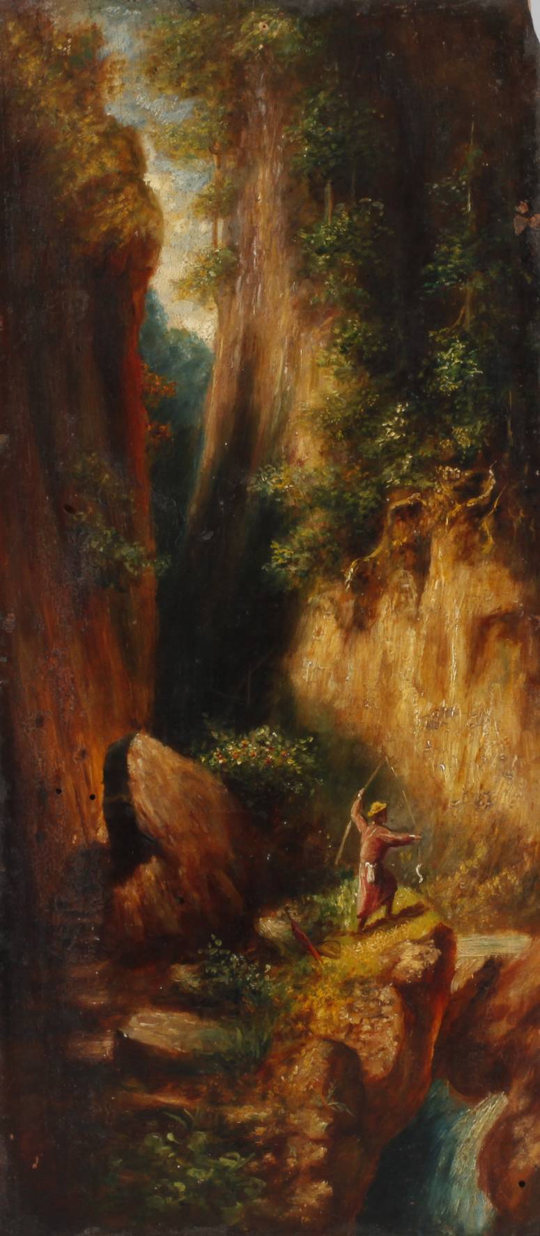 Der Angler in der Schlucht