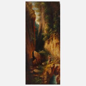 Der Angler in der Schlucht