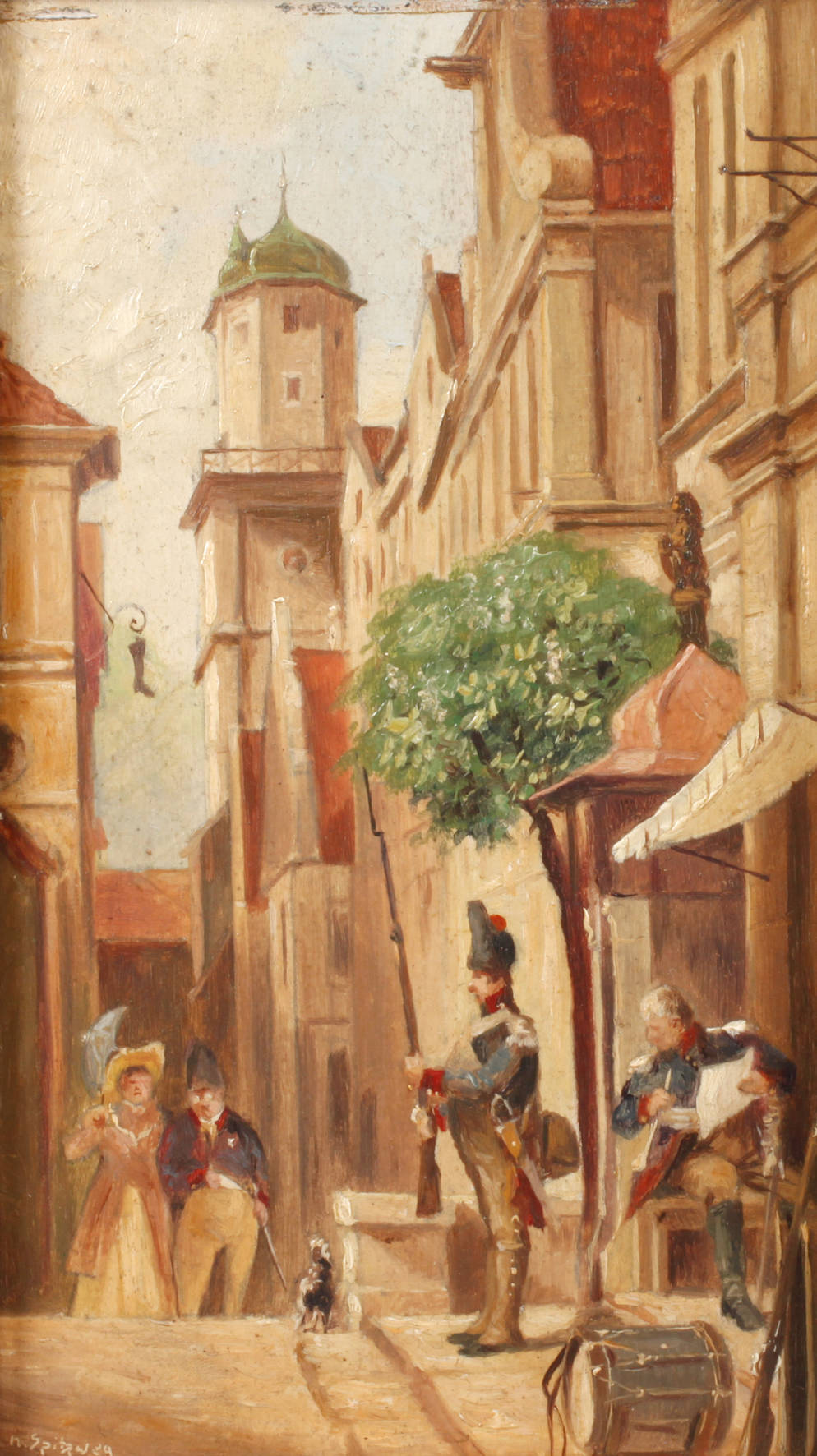 nach Carl Spitzweg, ”Er kommt”