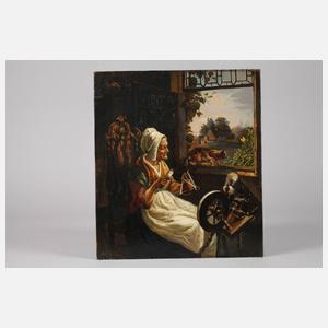 Carl Tiefenbronn, Alte Frau am Spinnrad