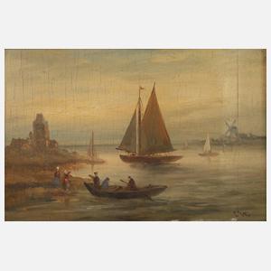 C. Wolters, Abend am Meer