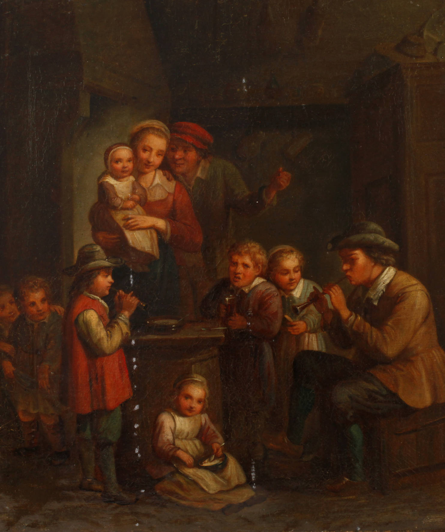 Familie bei der Hausmusik